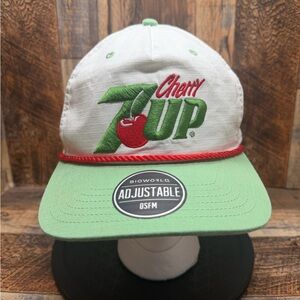 NWT Bioworld Cherry 7up Adjustable One Size Fits Most Snap Back Hat